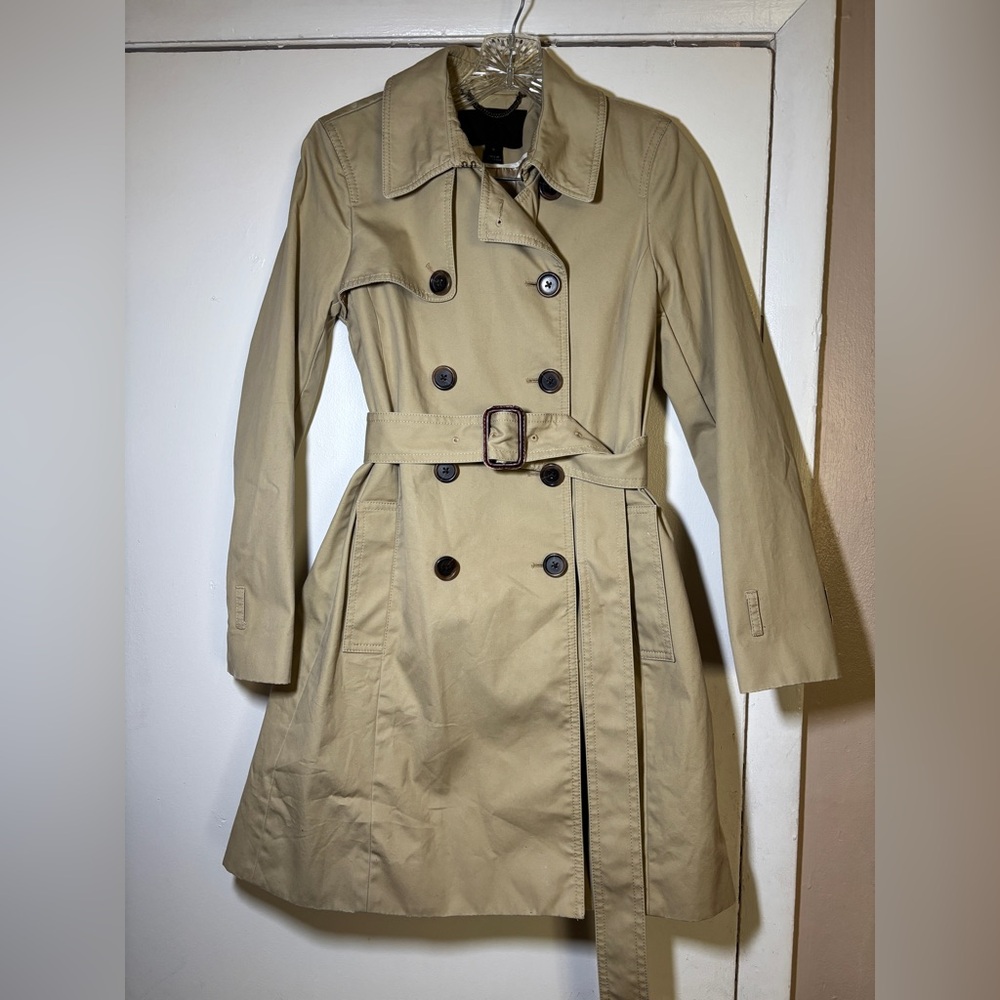 J. Crew Beige Double-Breasted Trench Coat